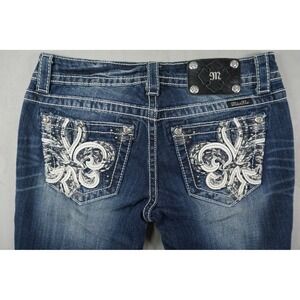 Miss Me Jeans Womens 28 Bootcut Embellished Fleur De Lis JP5769B NWT
